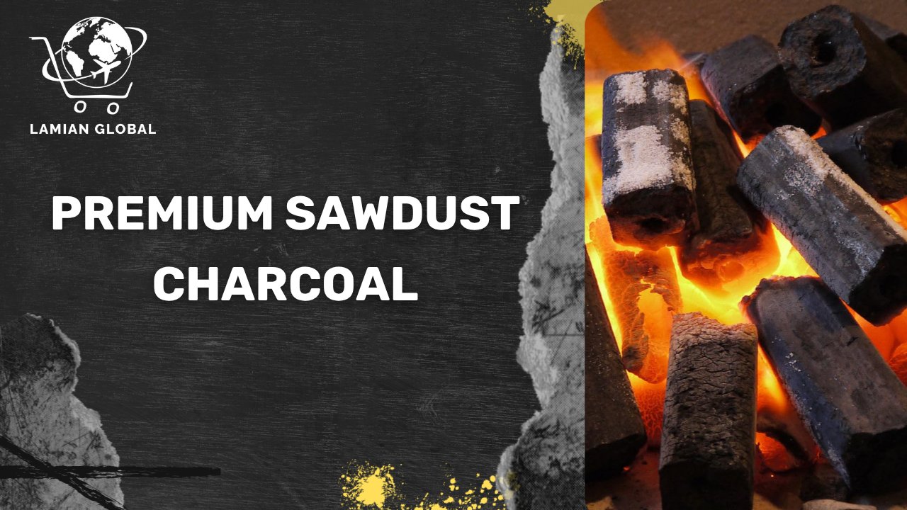 Premium sawdust charcoal briquettes from Lamian Charcoal
