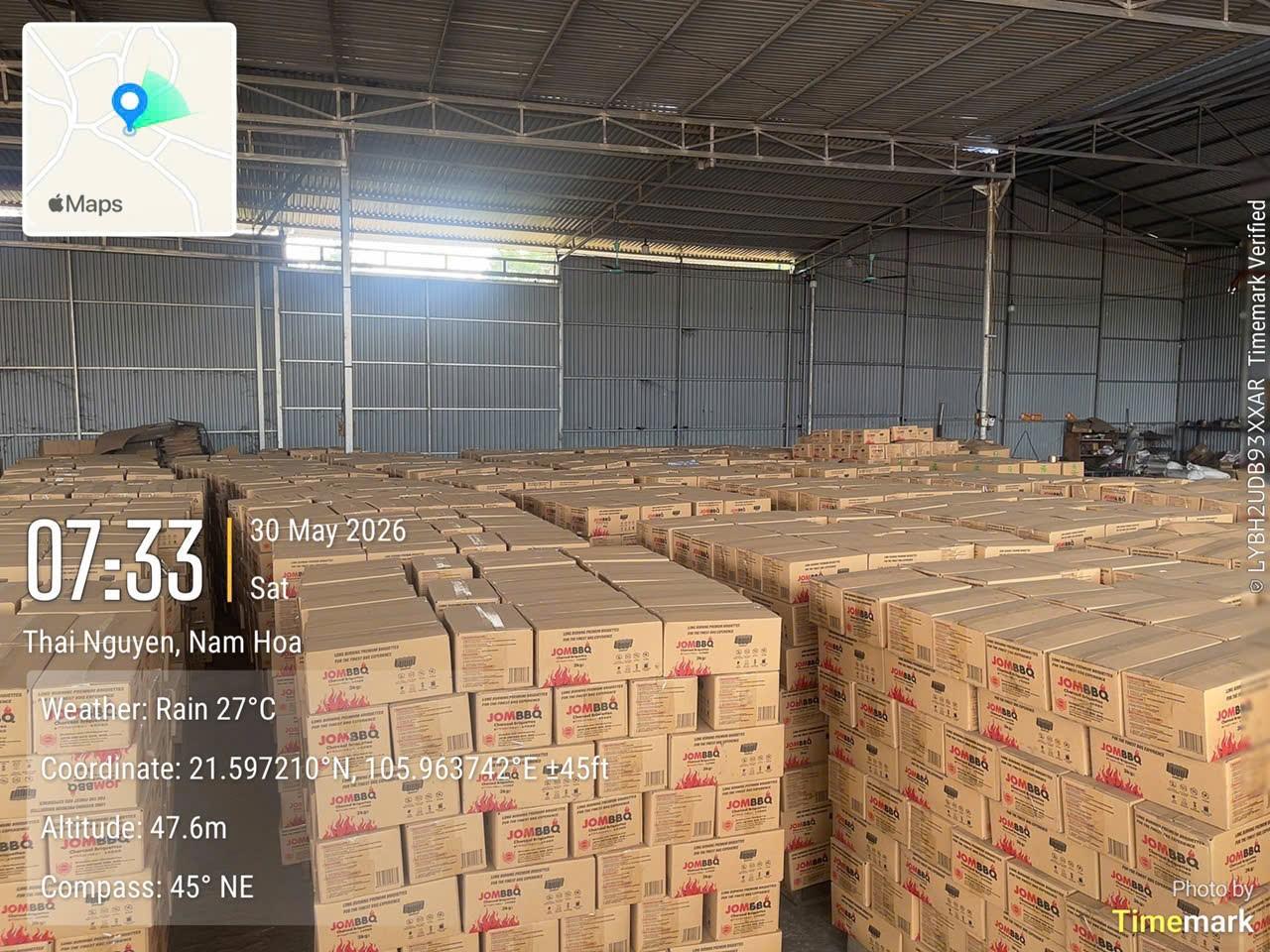 Photos of coal packaging before export