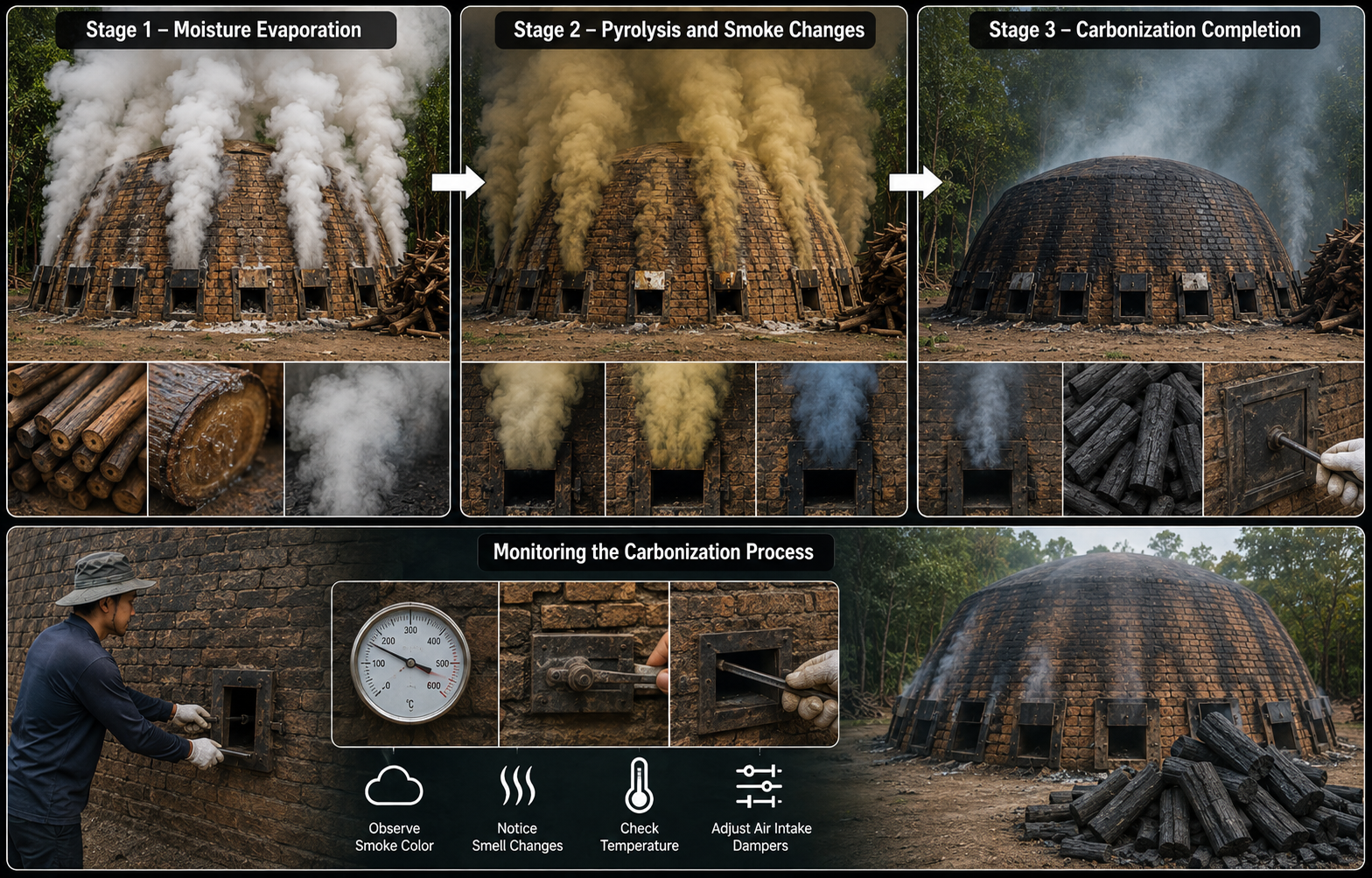 mangrove charcoal manufacturing process