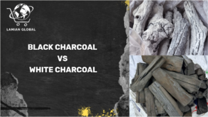 Compare black charcoal vs white charcoal (Binchotan)