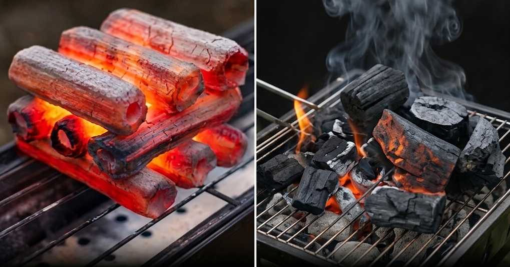 Binchotan Far-Infrared (FIR) Heat - Seals Meat Juices & Flavor 2 Binchotan white charcoal vs regular charcoal FIR heat comparison for grilling